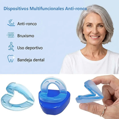 Dispositivo antirronquidos multifuncional Ronix NightFit para ronquidos, bruxismo y uso deportivo con diseño de bandeja dental ergonómica